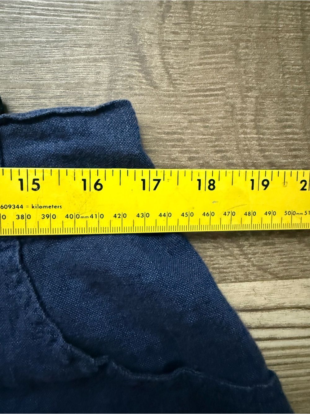 Vintage FLAX Jeanne Engelhart Navy 100% Linen Midi Skirt Large Pockets Lagenlook - Picture 6 of 7